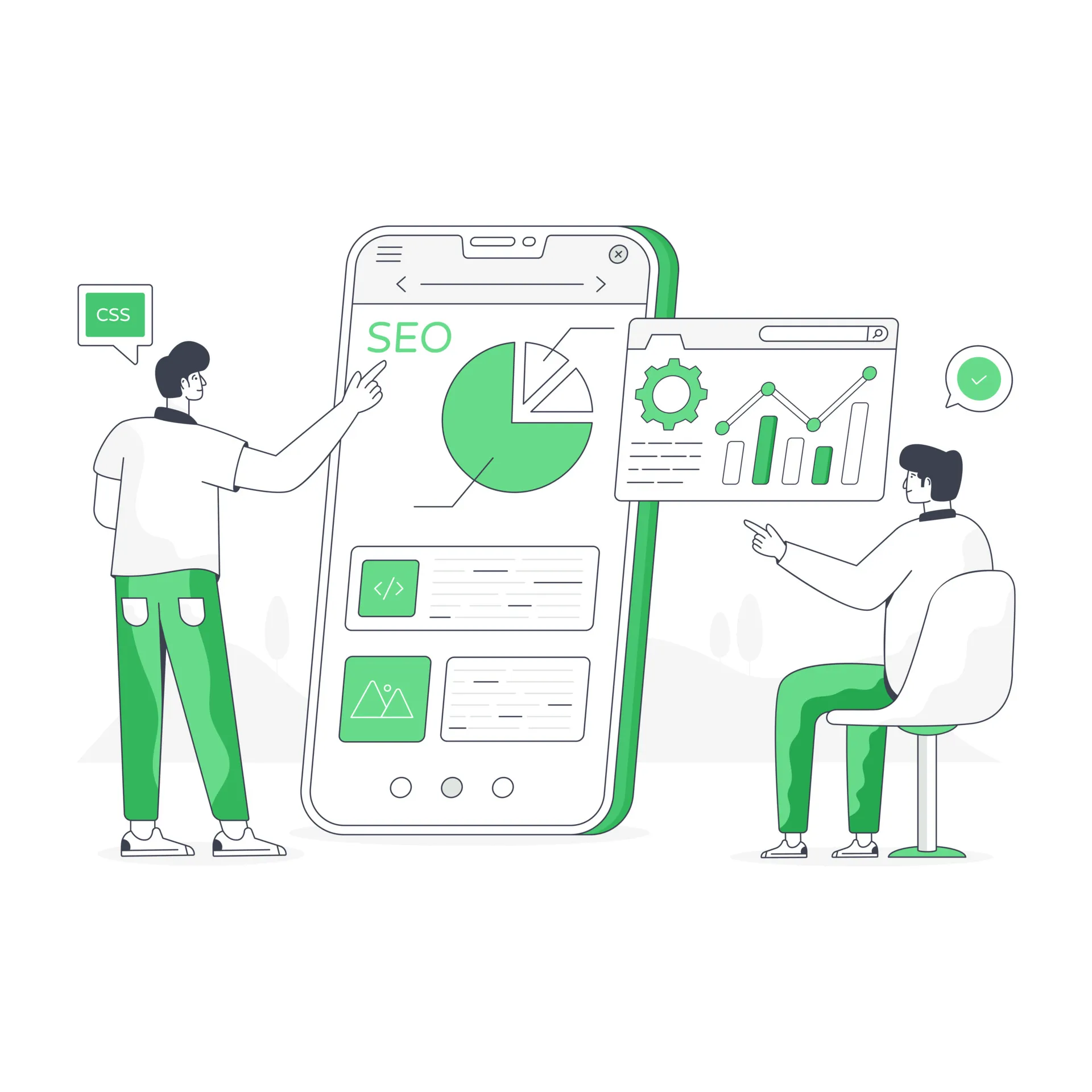 Mobile SEO mit Smartphone, Website-Optimierung und SEO-Daten